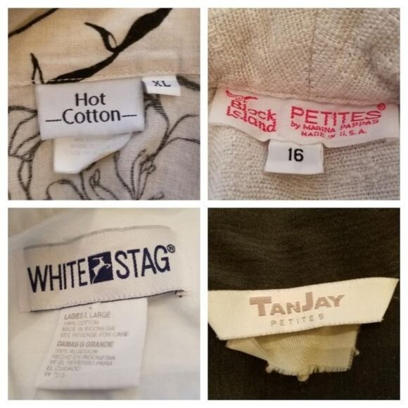 4 Shirts Blouses Tops Linen Button Up Cotton Women's WOMAN'S Size Extra Large - Picture 8 of 10